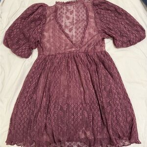 Urban Outfitters - Kimchi Blue Margaret Lace Bow Detail Babydoll Mini Dress